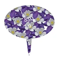 Columbine Flower Pattern Cake Topper