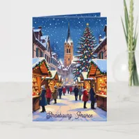 Strasbourg, France Christmas Market Personalized Card