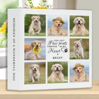 Paw Prints On My Heart Pet Memorial Photo Collage 3 Ring Binder