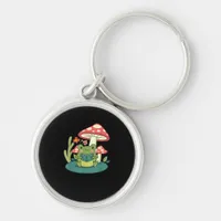 Cottagecore Mushroom Forest Toad Goblincore Mycolo Keychain