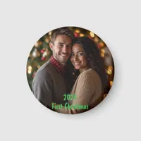 Customizable First Christmas 2024 Magnet