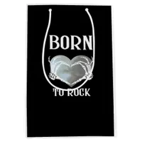 Skeleton Hands Grey Heart Graphic For  Classic Medium Gift Bag