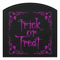 Poison Purple Trick or Treat  Door Sign