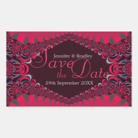 Rosiana Royal Lace Save the Date Sticker