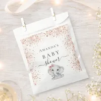Baby Shower rose gold glitter elephant balloons  Favor Bag