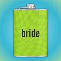 y2k Slime Green Summer Bachelorette Bridal Party Flask