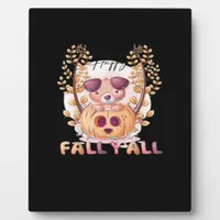 It’s Fall Y’all Pumpkin Halloween Cat Autumn Plaque