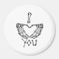 Skeleton Hands Making A Heart  Magnet