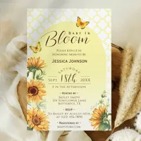 Baby in Bloom Yellow Sunflower Baby Shower Invitation
