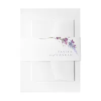 Wildflower Wedding Watercolor Peri ID954 Invitation Belly Band