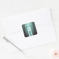 Ethereal Enigma: Mysterious Ghostcore Spirit Square Sticker