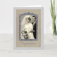 Vintage Wedding Congratulations Card