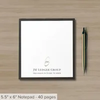 Elegant Script Monogram Notepad