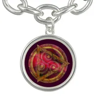 Crimson Celtic Mandala of Energy Bracelet