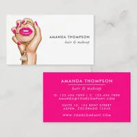 Pink and Gold Glam Chic Business Card