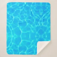 Transparent Aqua Turquoise Ocean Sea Water Sherpa Blanket