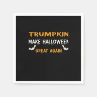Halloween Trumpkin Funny Make Halloween Great Agai Napkins