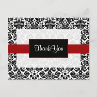 red damask ThankYou Cards