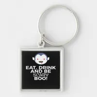 Eat Drink Scary Boo Halloween Design Creative Casu Keychain