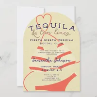 Fiesta Siesta Tequila Tan Lines Bachelorette Club Invitation