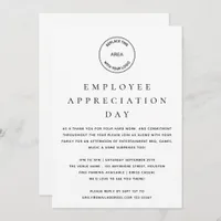 Minimalist Employee Appreciation Day Logo Invitation