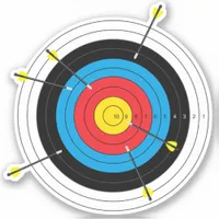 Archery Target and Arrows Sticker