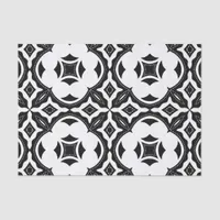 Contemporary Aesthetic Black and White Pattern Tissue Paper