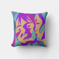 Pop Art | Two Women | Bright |Throw Pillow