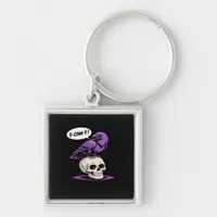 F-Caw-F Crow Skull Halloween Humor Graphic Design  Keychain