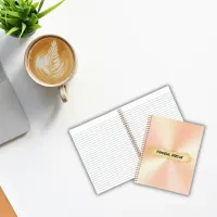 Monogrammed Peach and Gold Business | Notebook