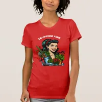 Shopping Time | Funny Retro Plant-Lovers T-Shirt