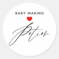 Baby Making Potion Baby Shower Classic Round Sticker