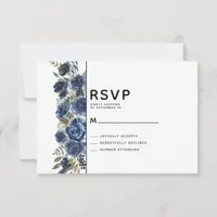 Modern Floral Wedding RSVP Card