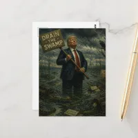 Trump in the Swamp Wildlife in the Swamp Postcard