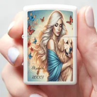 High-End Art Blonde Woman Zippo Lighter