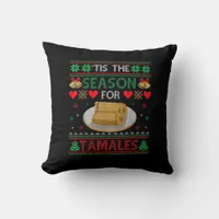 Tis Season For Tamales Funny Christmas Food Throw Pillow