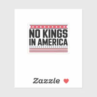 No Kings In America USA Bold Design Sticker