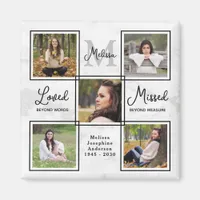 Memorial Modern Remembrance Unique Photo Collage Magnet