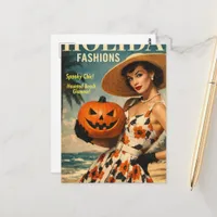 Beautiful Summerween Fashion Model Postcard