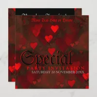 Gothic Grunge Passion Special Party Invitation