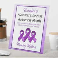 November is Alzheimer's Disease Awareness Month   Pedestal Sign