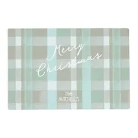 Coastal Christmas Plaid Pattern#2 ID1009 Placemat