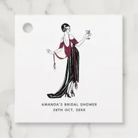 Burgundy and Gold Vintage Wine themed Favor Tags
