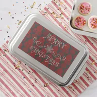 Christmas Elegant, Victorian Red Damask Cake Pan