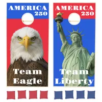 America 250 Team Eagle vs Team Liberty Patriotic Cornhole Set