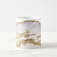 *~* Rock Agate Watercolor Geode Gold Glitter Coffee Mug
