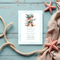 “Two the Sea” Pirate Toddler 2nd Birthday Party Invitation