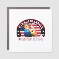 No Kings In America Since 1776 USA Flag Save  Esse Car Magnet