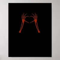 Skeleton Hands Heart Sign Costume Funny Halloween 