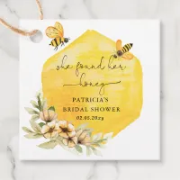 She Found Her Honey Floral Bee Bridal Shower Favor Tags